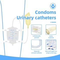 Latex Condom Catheter External Self-Sealing Set, 9 Piece 25mm/0.98inch
