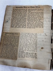 antique cookbook hand written recipes 7 x 8.5 note book sewn pages original 1916