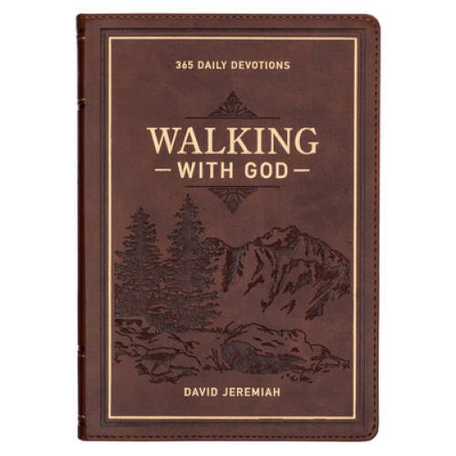 Walking with God 365 Daily Devotions – Leather Bound By David Jeremiah – GOOD