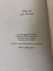 Tales of Old Florida Castle 1987 Edited by Frank Oppel & Tony Mendel HC with DJ
