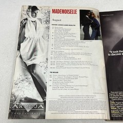 Mademoiselle Magazine Fall 1988 Vintage Fashion Makeup Guide Green Cover