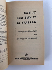 See It and Say It in Italian – Madrigal & Salvadori 1961 Signet PB