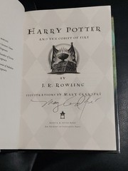Mary GrandPré Signed Harry Potter Goblet of Fire HC 31st Printing Near Fine