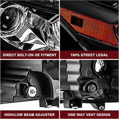 Headlight Assembly W/Bulbs for 2008-2012 Honda Accord 2-Door Coupe [ Factory Hal