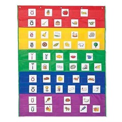 Learning Resources Rainbow Pocket Chart, 42 L x 33-1/2 W in, Multi-color