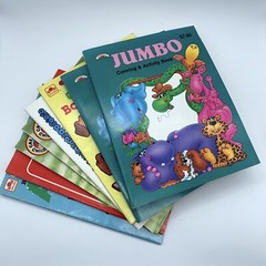 Vintage Coloring Books Lot 1980’s & 1990s Sesame Street Santa Animals NOS & USED