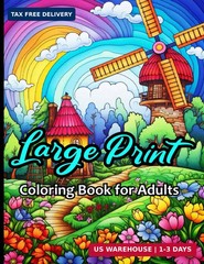 Large Print Coloring Book for Adults Relaxation: Anxiety relief adult colouring