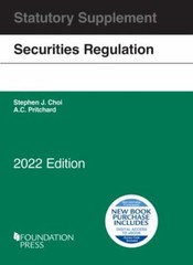 Securities Regulation Statutory Supplement, 2022 Edition (Selected Statutes)