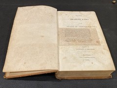 Antique 1835 PUBLIC STATUTE LAWS OF THE STATE OF CONNECTICUT GENERAL ASSEMBLY