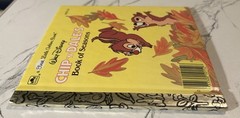 Vintage 1989 Walt Disney Little Golden Mini Book Chip ‘N’ Dale’s Book Of Seasons