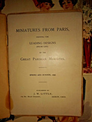 ANTIQUE 1898 PETITE MILLINERY HATS BOOK~MINIATURES FROM PARIS~J.W. LITTLE~AKRON
