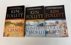 Ken Follett Lot All 3 Century Trilogy Fall of Giants Winter World Edge Eternity
