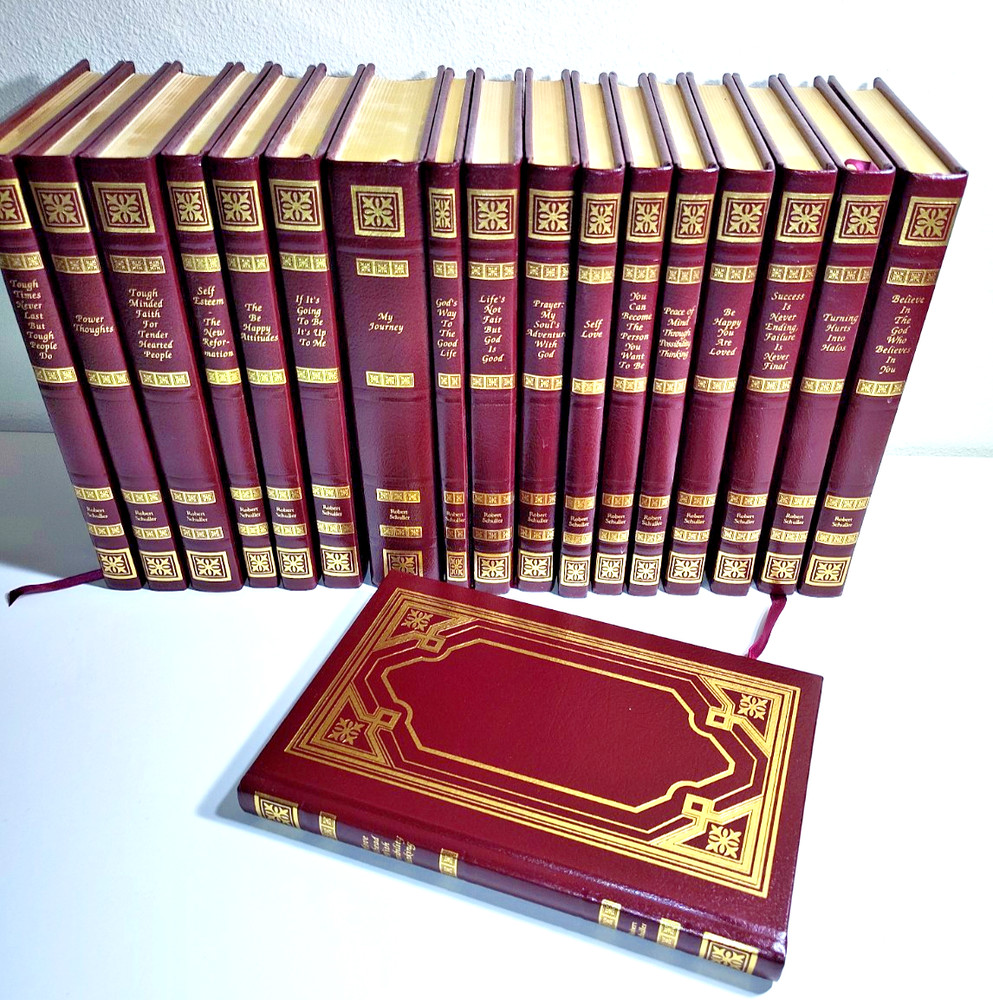 Robert H. Schuller Complete 18 Book Set My Journey 1st Ed 1967/2001 HB Leather