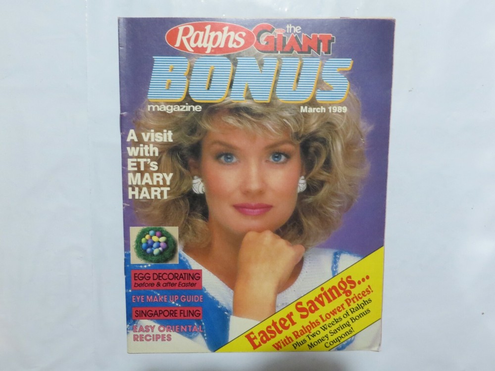Ralphs The Giant Bonus Magazine March 1989 Mary Hart ET AX