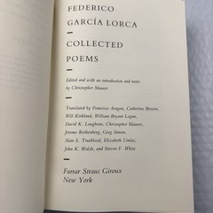 Collected Poems Federico García Lorca European Spanish Portuguese Poetry