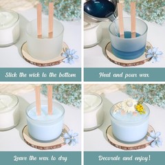 SUPMIND 16oz 3 Wick Candle Jars 6 Pack – Large Empty Frosted Glass Candle Mak…