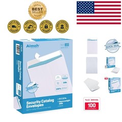 Bulk Pack of 100 9×12 Security Tinted Self-Seal Catalog Envelopes