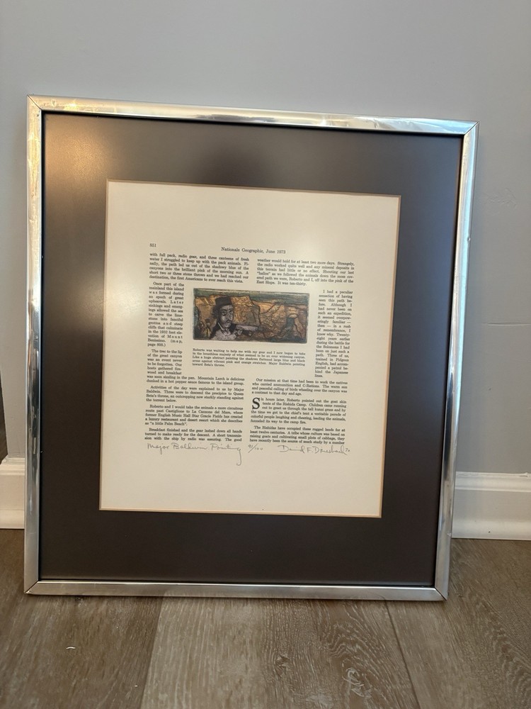 Vintage Signed Limited Edition “Major Baldwin Pointing 91/100 David F Driesbach