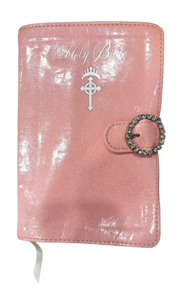 Thomas Nelson ICB Princess Bible 4.25”x6.5” Sparkey Pink Glitter Color