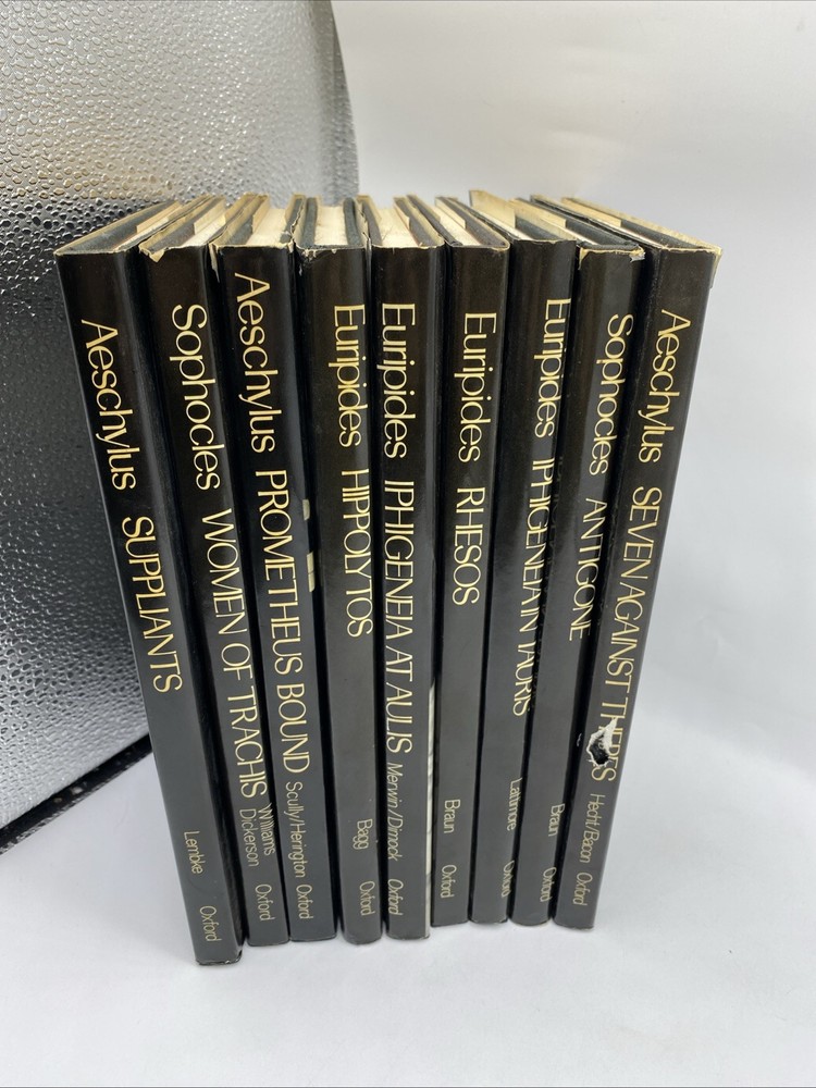 Lot of 9 Oxford University Press Greek Tragedy HC Books Sophocles Euripides