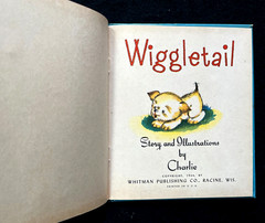 WIGGLETAIL ~ vintage childrens Whitman Tell-A-Tale Book ~ original 36 pages, VG+