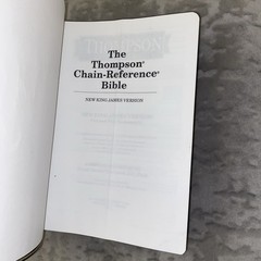 NKJV Thompson Chain Reference Bible Black Bonded Leather Red Letter Edition 1997