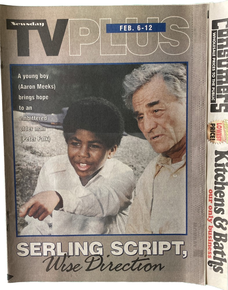 Peter Falk Newsday Local TV Guide February 6 2000 /Regional LI NY Edtion
