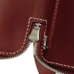 HERMES Agenda Zip Notebook cover Smooth Leather Bordeaux Card Case Zip Aro…