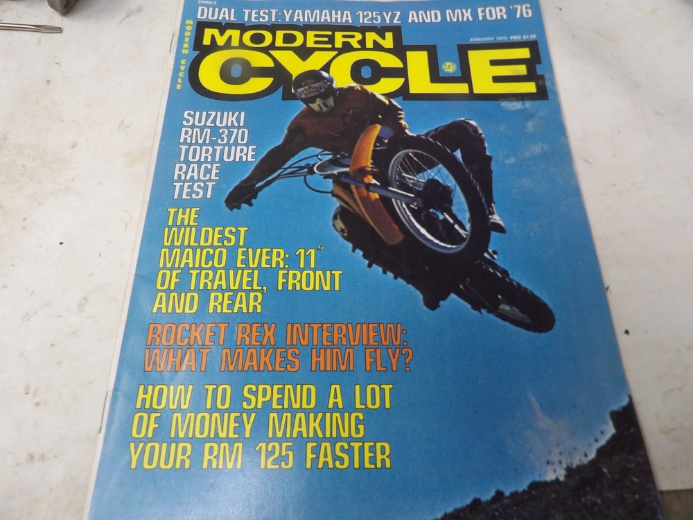 January 1976 Modern Cycle Magazine Rex Staten on cover