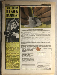 THE MONSTER TIMES #7 (1972) Horror SF Fantasy newspaper (w/poster) FINE-