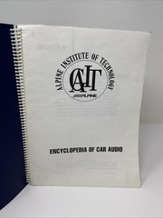 Vintage Encyclopedia Of Car Audio Alpine “GAIT” Blue Spiral PB 1991 Manual USA