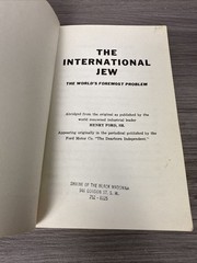 The International Jew The Worlds Foremost Problem Henry Ford