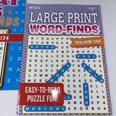 LOT 5 New Large Print Word-Finds Search Kappa 245,248,289,290 & 1 Great Big 134