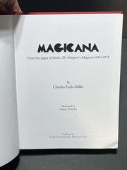 Magicana Charles Earle Miller, Collectible Book, Genii Conjuror’s Magazine Magic