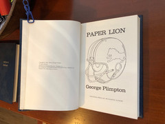 PAPER LION by GEORGE PLIMPTON LUXURY LEATHER EDITION DETROIT LIONS NEW SIGNED