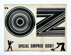 OZ MAGAZINE No.5 with Yellow MARTIN SHARP Plant a Flower Child poster