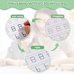 Magic Ink Reusable Handwriting Copybooks – 4-in-1 for Kids Skill Development