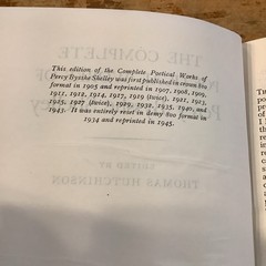Complete Poetical Works Of Shelley Leatherbound Oxford University Press 1945