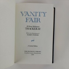 Franklin Library Vanity Fair Thackeray Limited Edition 1979 Fine Leather Bound