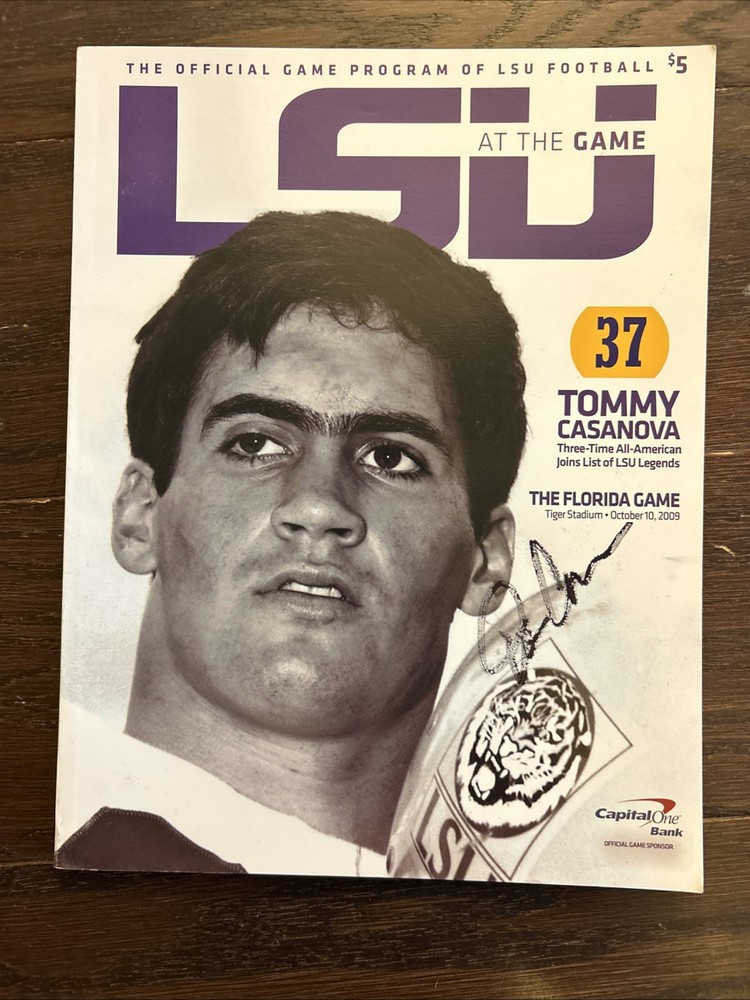 Vtg 2009 LSU TIGERS Football FLORIDA GATORS FOOTBALL PROGRAM TOMMY CASANOVA READ