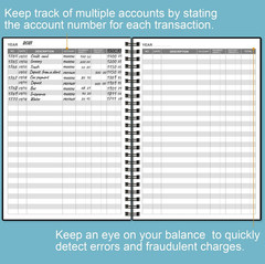 Accounting Ledger Book – A5 Ledger Book for Bookkeeping, Small Businesses & Pers