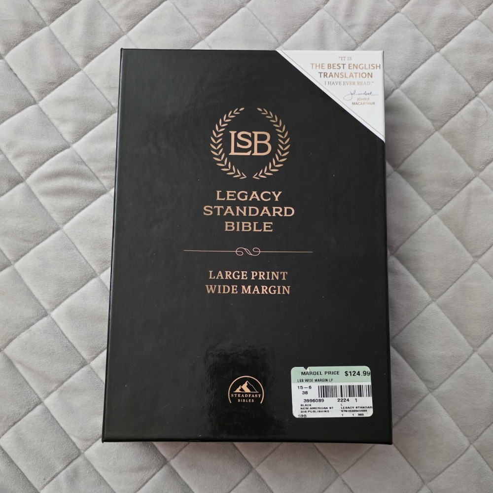 Legacy Standard Bible Large Print Wide Margin Hardcover Genuine Cowhide