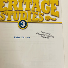 BJU Press Heritage Studies 3 Student Text 3rd Edition Paperback Homeschool