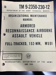 Department Army May 1968 Armored Reconnasissance Airborne Assult Vehicle 152-MM