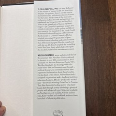 The Whole Truth T. Colin Campbell PhD & Son Nelson Plant Based Eating Book 2026