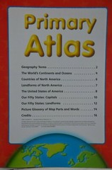 Primary Atlas Scott Foresman Social Studies Grades 1-3, 16 pages, homeschooling
