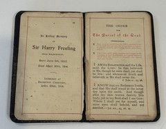 RARE Antiquarian Memorial Leather Bound Small Book SIR HARRY FREELING 1914