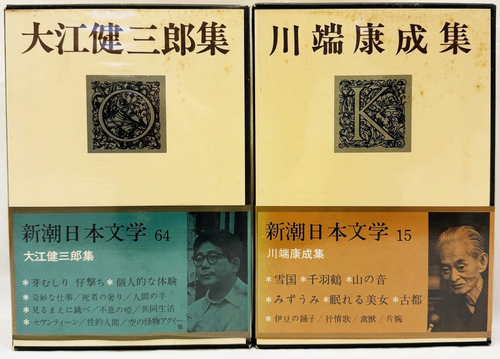 Nobel Prize Winners Yasunari Kawabata Kenzaburo Oe 2 Books Box Set Japan