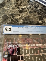 INDIANA HOOSIERS SPORTS ILLUSTRATED PERFECT SEASON Graded CGG 9.2 🔥RARE