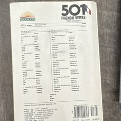 501 French Verbs Fourth Edition by Christopher Kendris Paperback Barron’s French